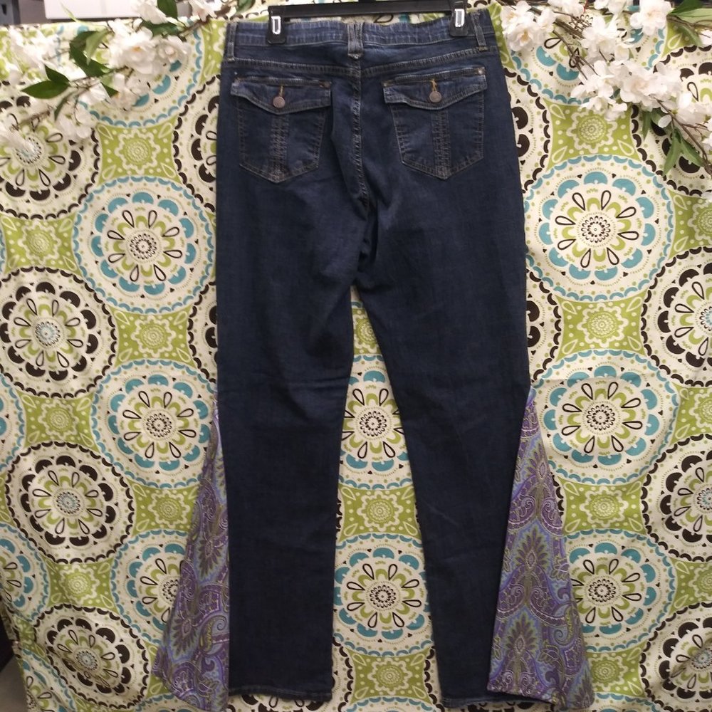 2156 Jeaniemade Size 12Long Lee Bell-Bottoms - Picture 3 of 5